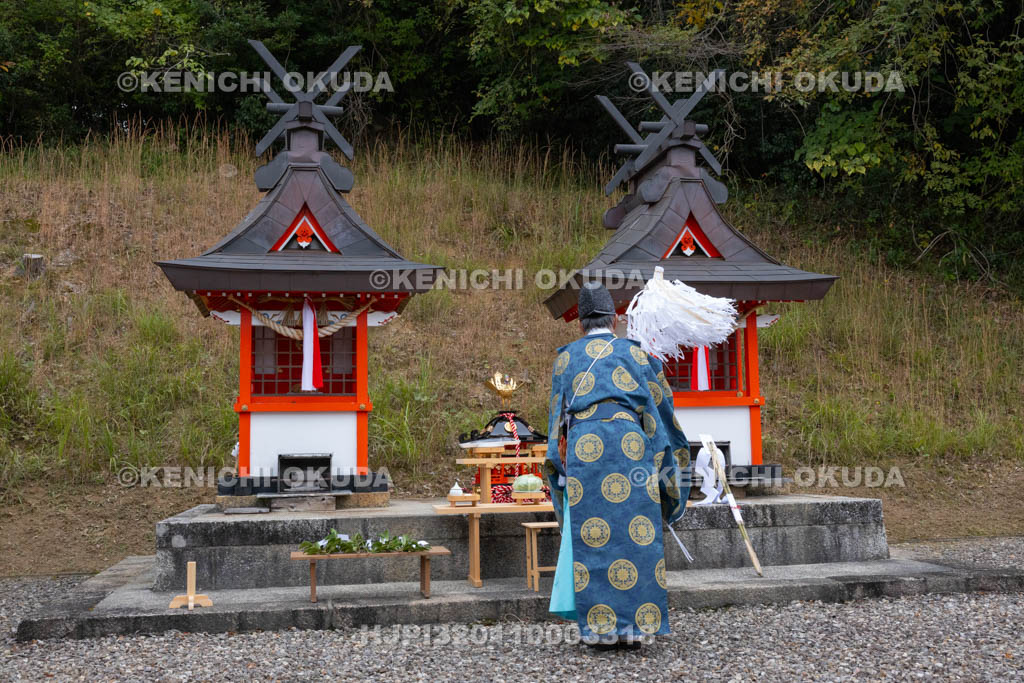 奈良県　神波多神社　天王祭　御旅所祭　修祓の儀
