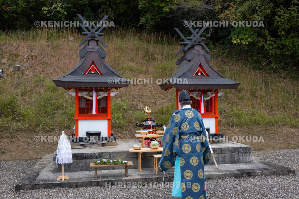 奈良県　神波多神社　天王祭　御旅所祭　祝詞奏上