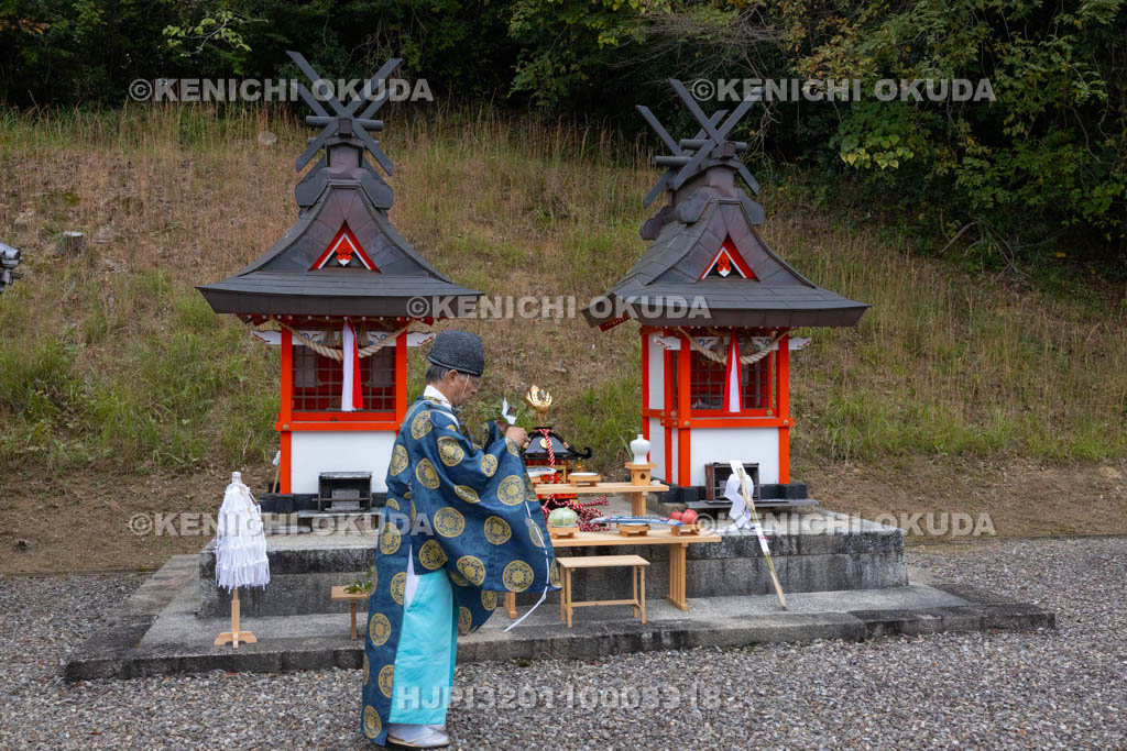 奈良県　神波多神社　天王祭　御旅所祭　玉串拝礼
