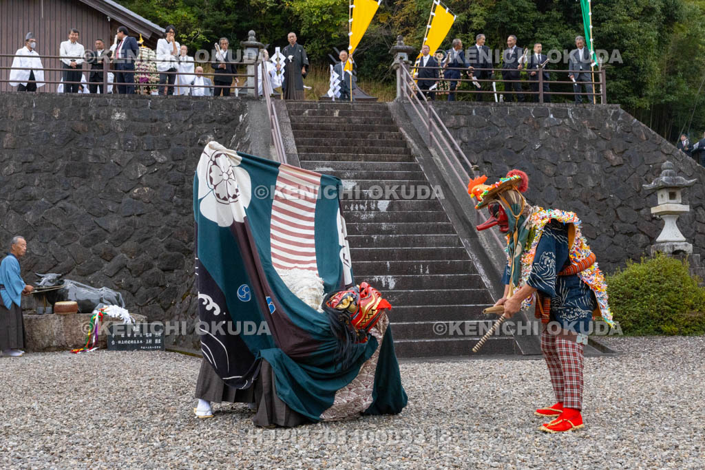 奈良県　神波多神社　天王祭　獅子舞