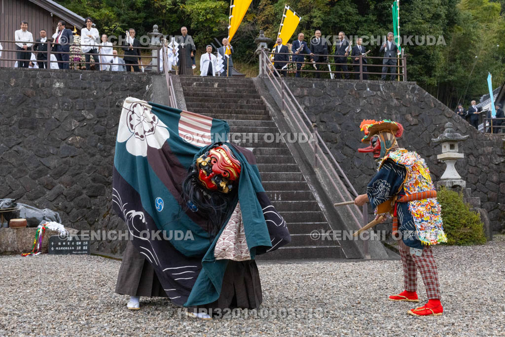 奈良県　神波多神社　天王祭　獅子舞