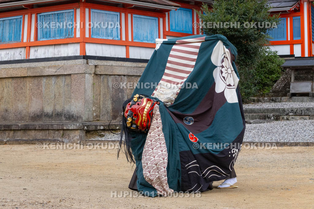 奈良県　神波多神社　天王祭　獅子舞