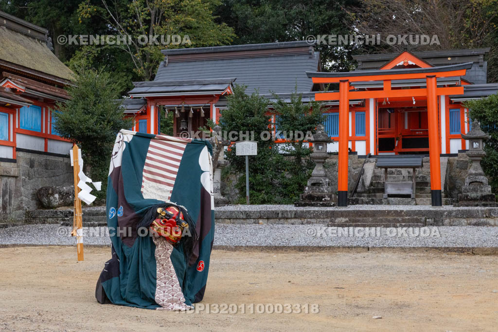 奈良県　神波多神社　天王祭　獅子舞