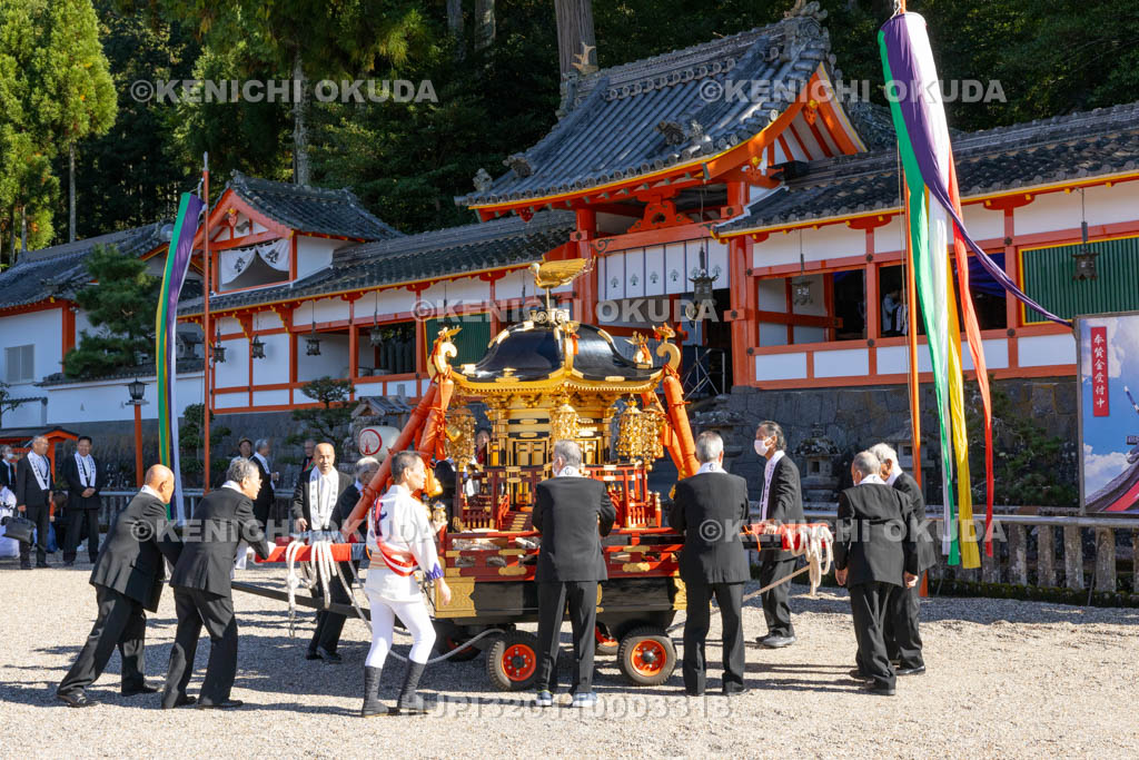 奈良県　墨坂神社　秋季大祭　神輿帰着