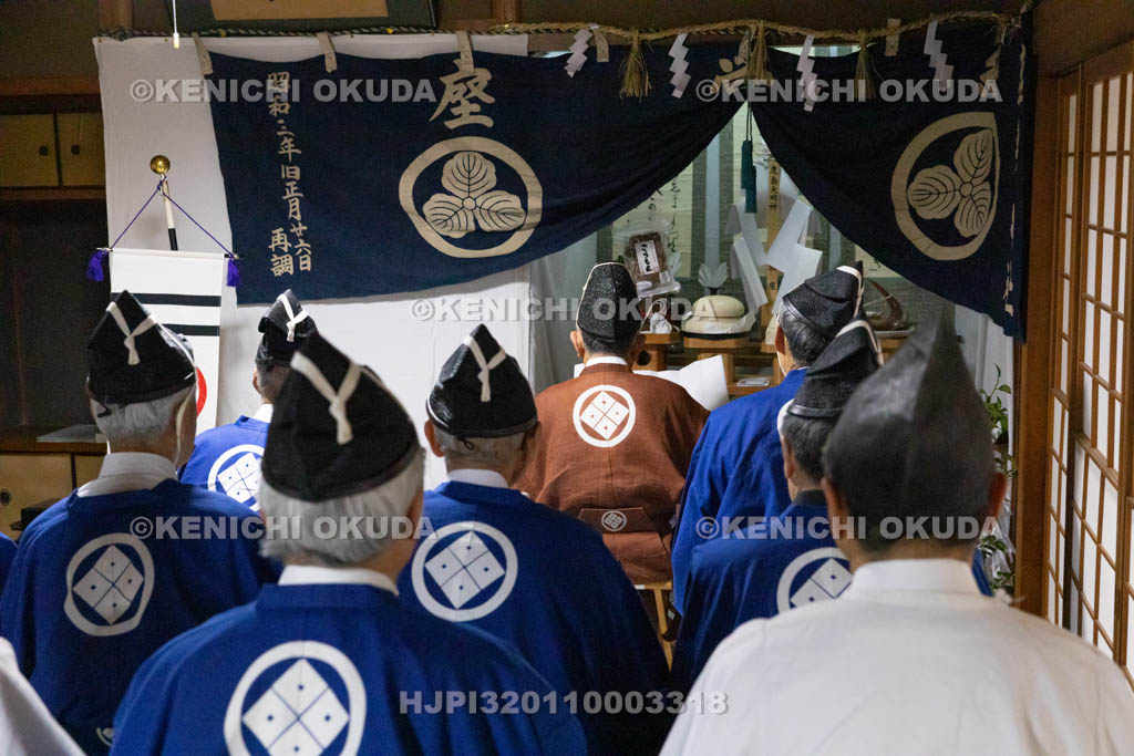 奈良県　鹿島神社　結鎮祭　一老の祭文奏上
