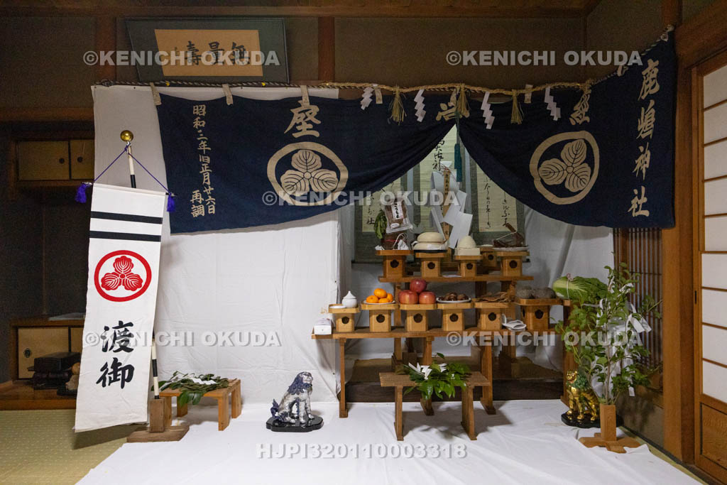 奈良県　鹿島神社　結鎮祭　祭壇