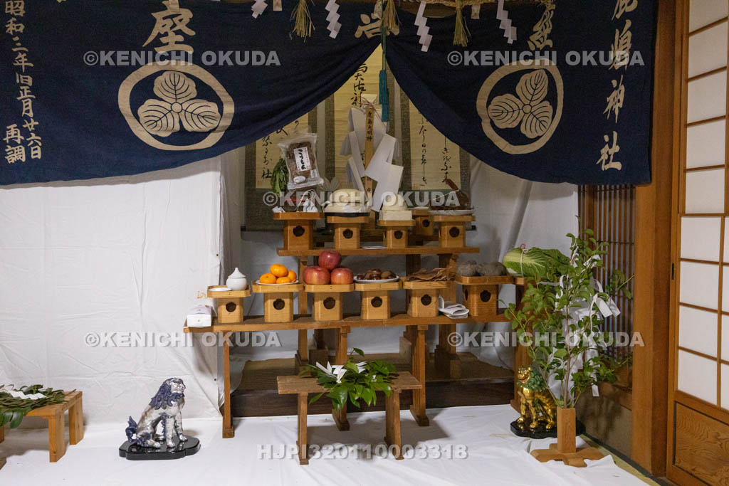 奈良県　鹿島神社　結鎮祭　祭壇