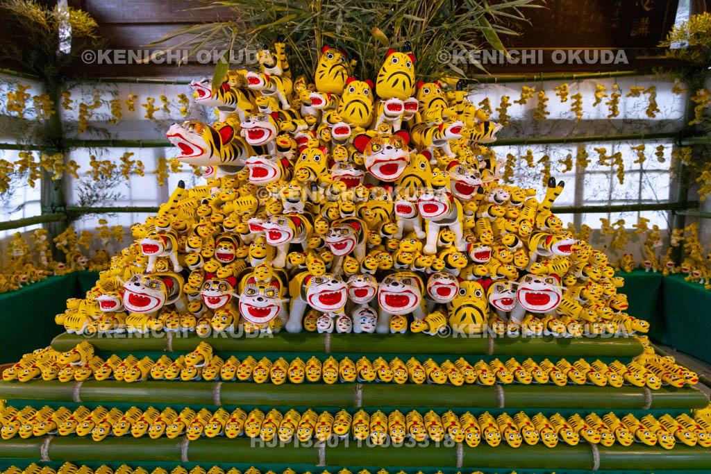奈良県　信貴山寅まつり　特別祭壇　張り子の寅
