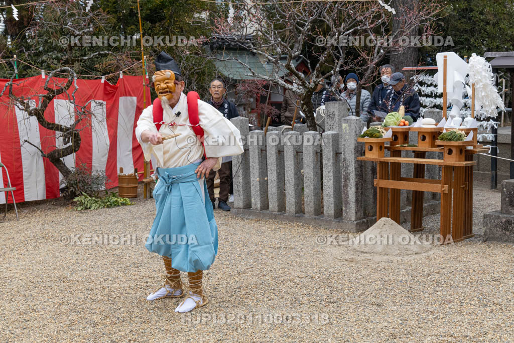 奈良県　菅原天満宮　おんだ祭