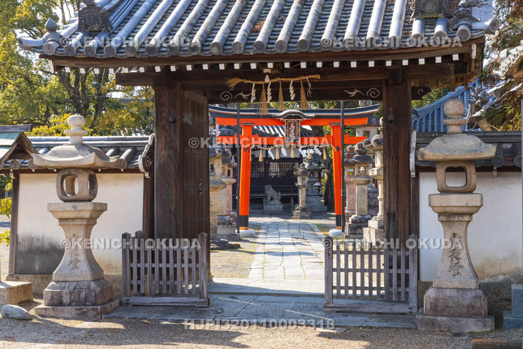 奈良県　今井町　春日神社　旧常福寺表門