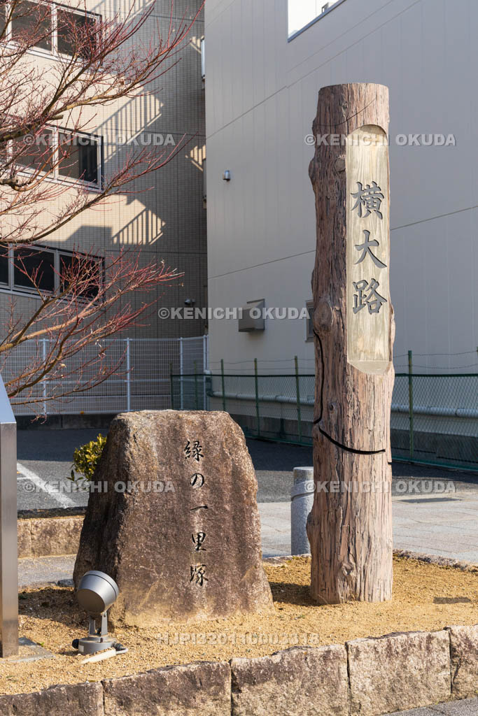 奈良県　八木町　横大路　緑の一里塚