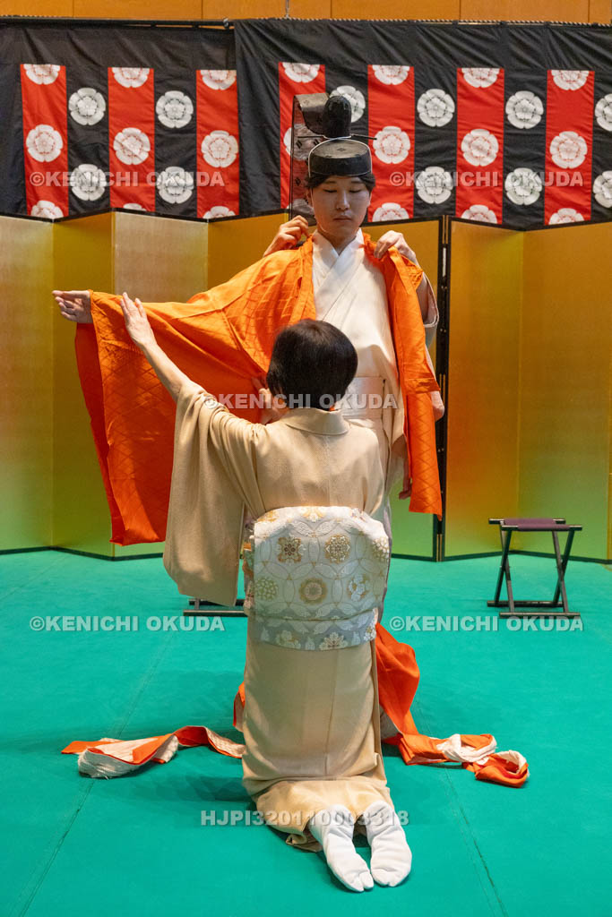 京都府　ひいなまつり　束帯の着付け