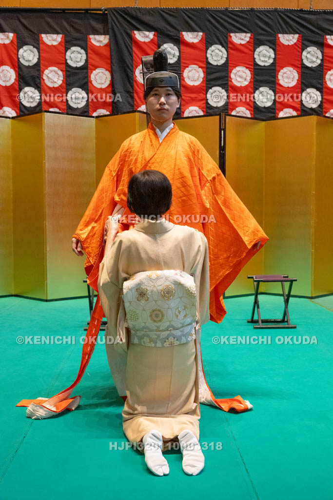 京都府　ひいなまつり　束帯の着付け