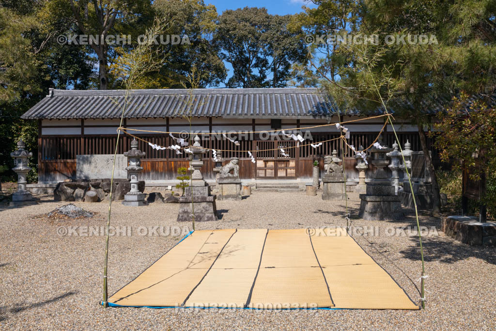 奈良県　甲斐神社　おんだ祭　斎田