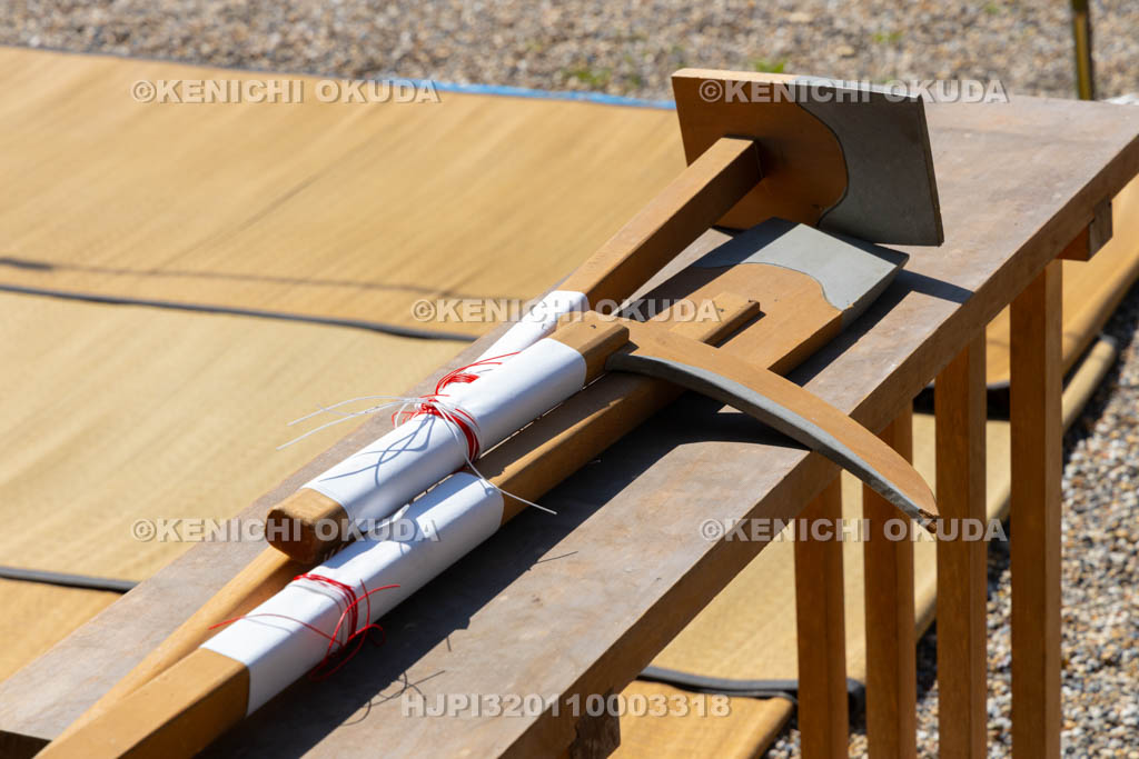 奈良県　甲斐神社　おんだ祭　農具