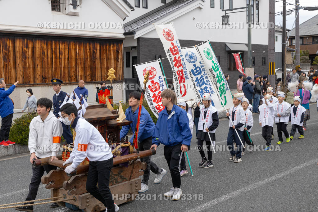 奈良県　源九郎稲荷神社　例祭　白狐渡御