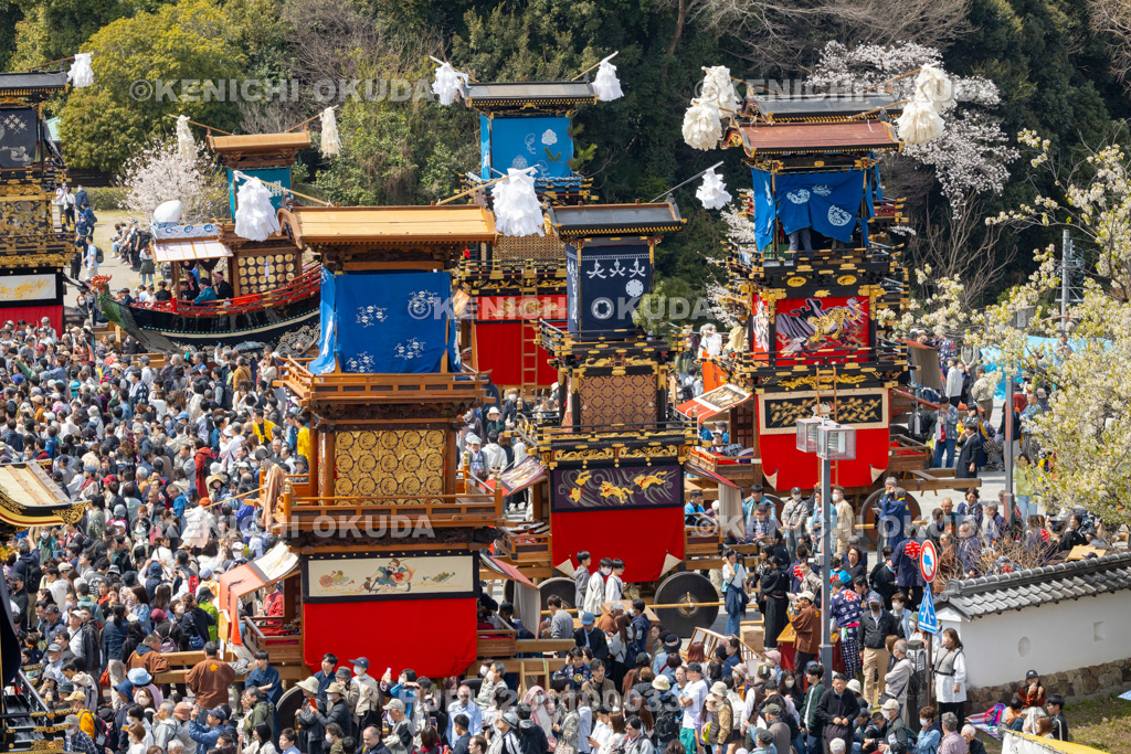 愛知県 犬山祭 試楽祭 犬山城前広場集結
