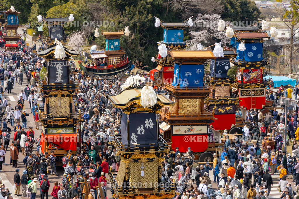 愛知県 犬山祭 試楽祭 犬山城前広場集結