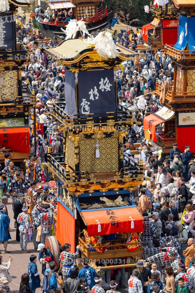 愛知県 犬山祭 試楽祭 犬山城前広場集結(蘇登町・梅梢戯)
