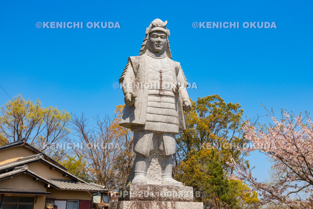滋賀県 坂本城址公園 明智光秀像
