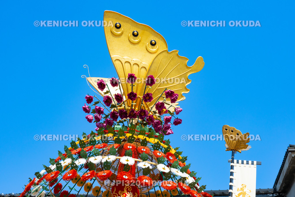 富山県 高岡御車山祭 御車山(木舟町) 鉾留と花傘