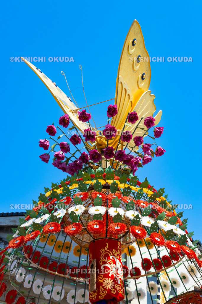 富山県 高岡御車山祭 御車山(木舟町) 鉾留と花傘