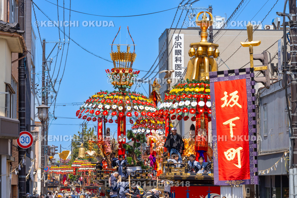 富山県　高岡御車山祭　御車山曳揃