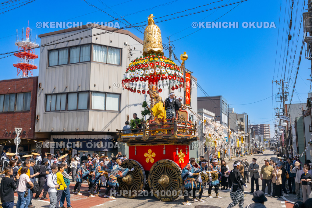 富山県 高岡御車山祭 奉曳(一番街通)