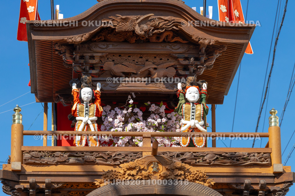 愛知県　亀崎潮干祭（初の日）　山車（花王車）　上山人形