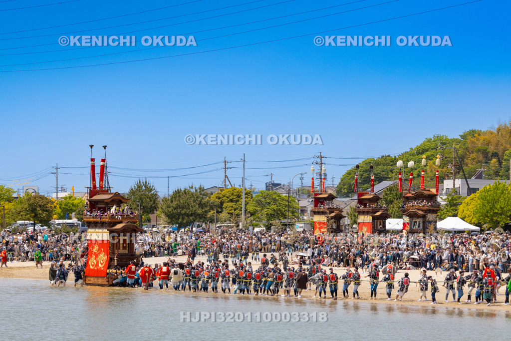 愛知県 亀崎潮干祭(初の日) 海浜曳き下ろし