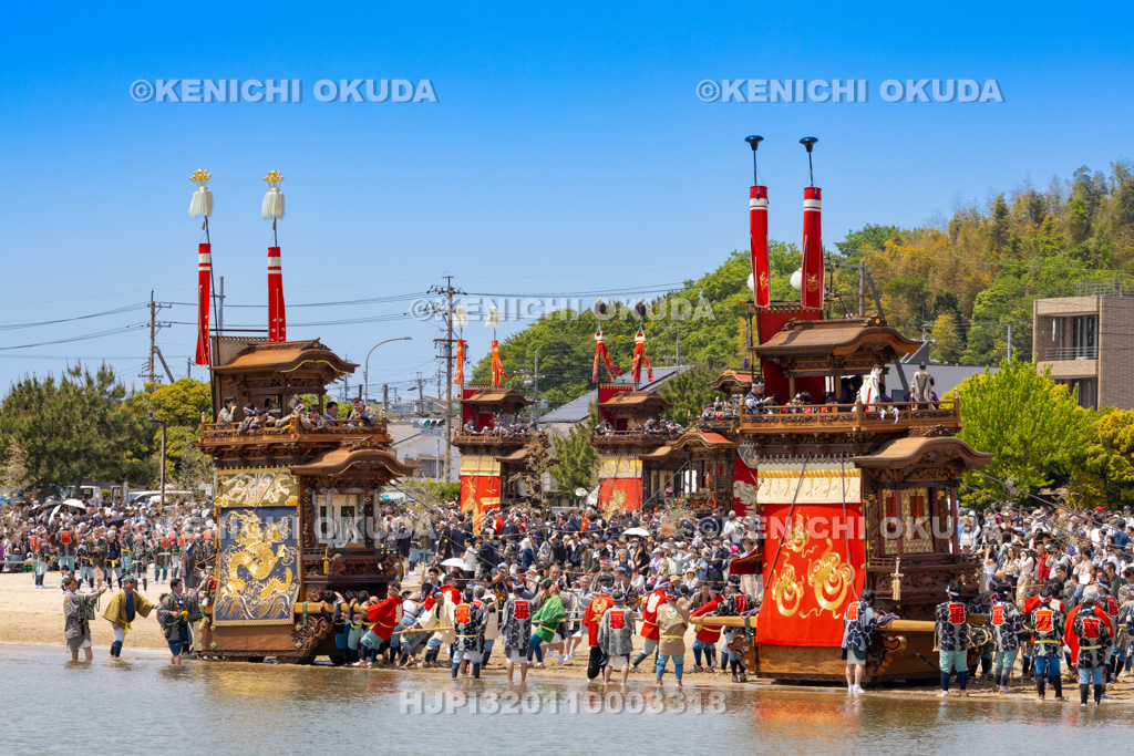 愛知県 亀崎潮干祭(初の日) 海浜曳き下ろし