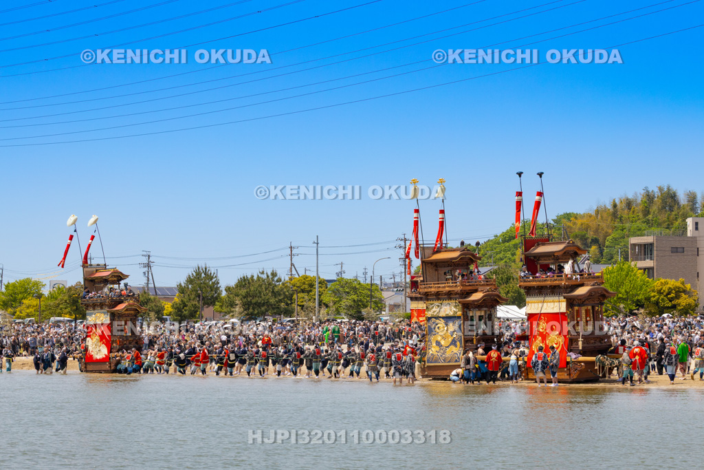 愛知県 亀崎潮干祭(初の日) 海浜曳き下ろし