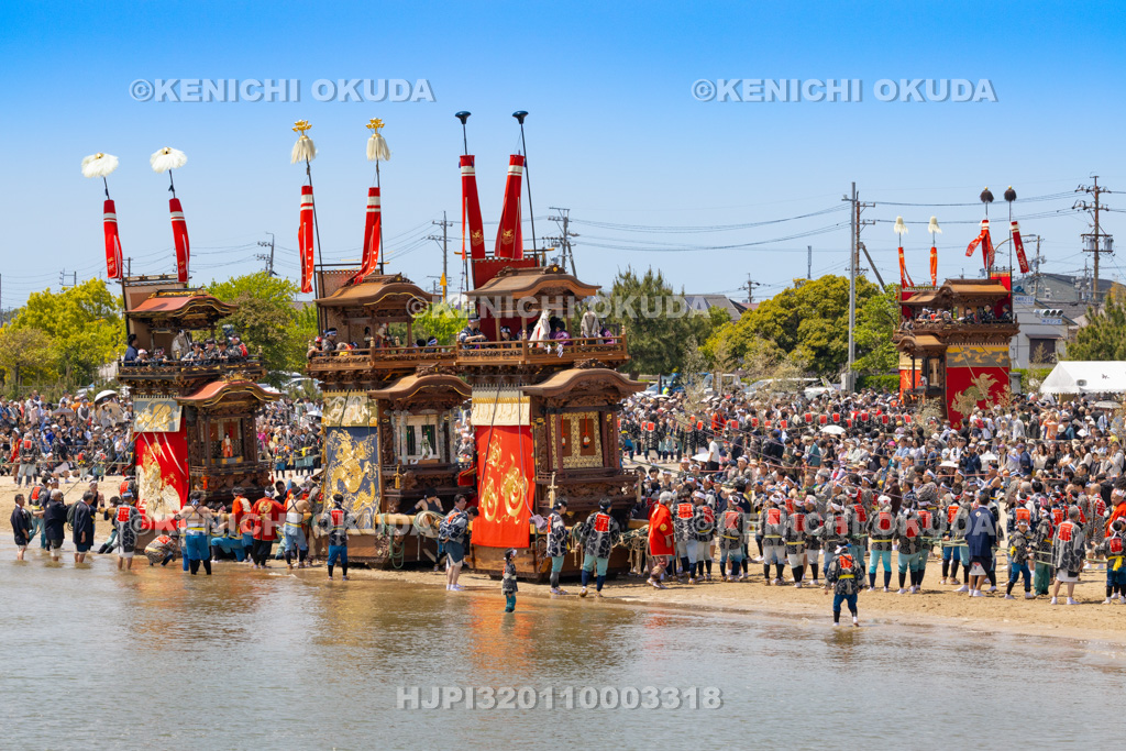 愛知県 亀崎潮干祭(初の日) 海浜曳き下ろし