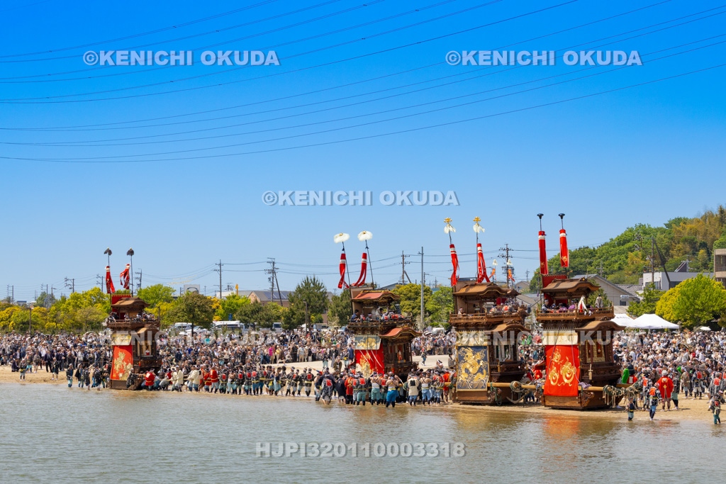 愛知県 亀崎潮干祭(初の日) 海浜曳き下ろし