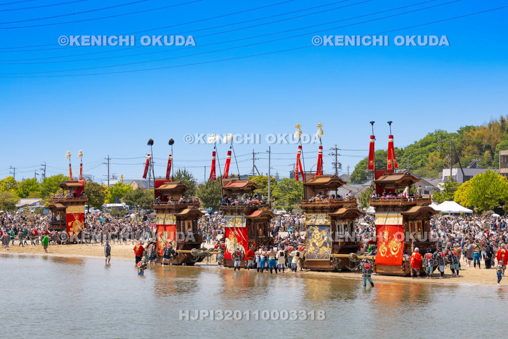 愛知県 亀崎潮干祭(初の日) 海浜曳き下ろし