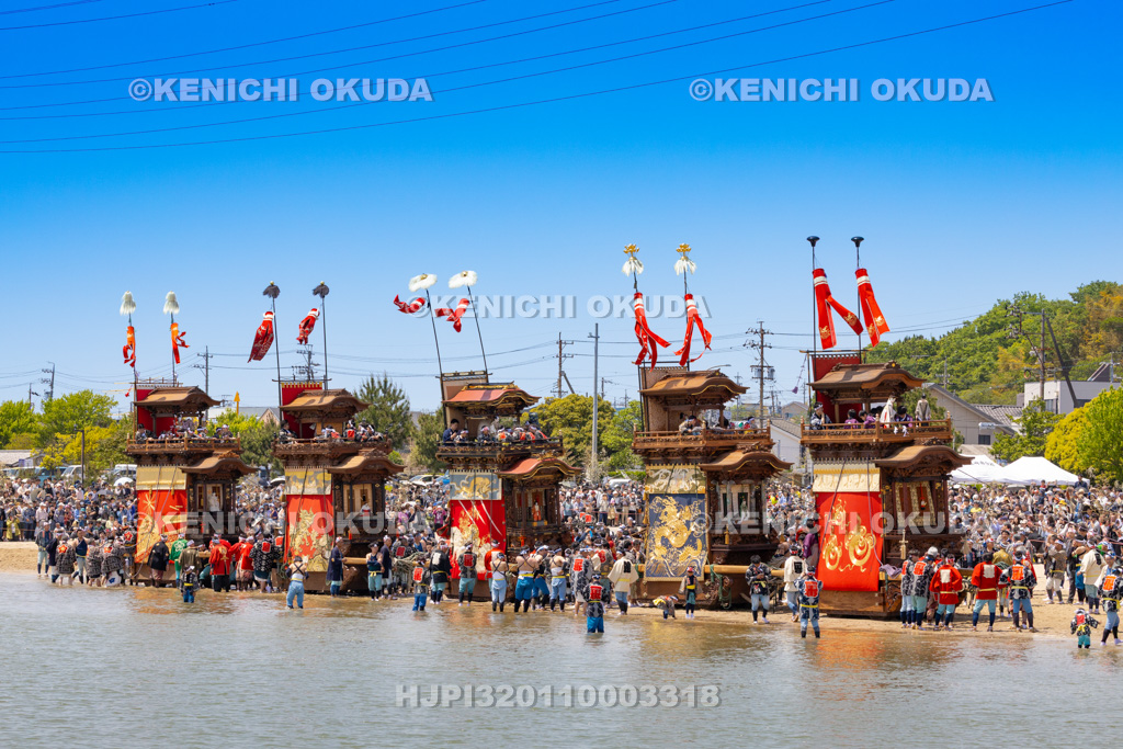愛知県 亀崎潮干祭(初の日) 海浜曳き下ろし