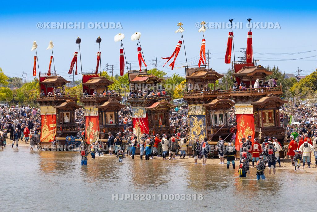 愛知県 亀崎潮干祭(初の日) 海浜曳き下ろし