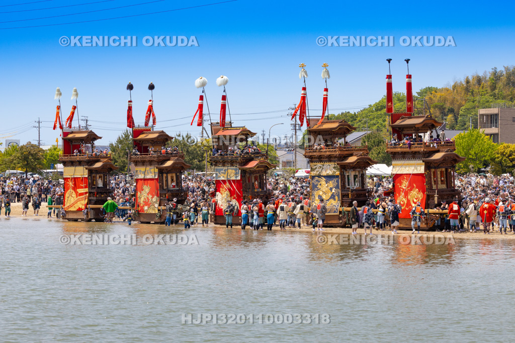 愛知県 亀崎潮干祭(初の日) 海浜曳き下ろし