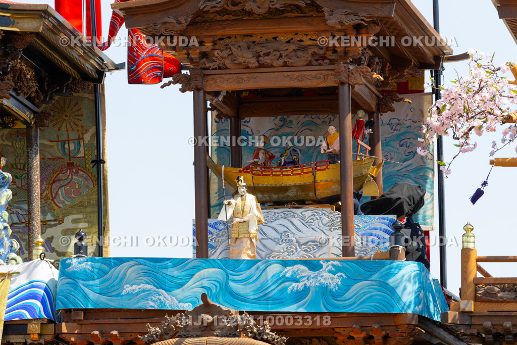 愛知県 亀崎潮干祭(初の日) からくり奉納(神楽車)
