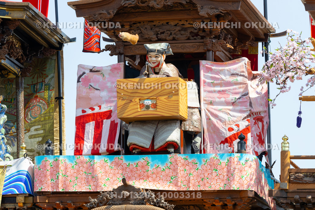 愛知県 亀崎潮干祭(初の日) からくり奉納(神楽車)