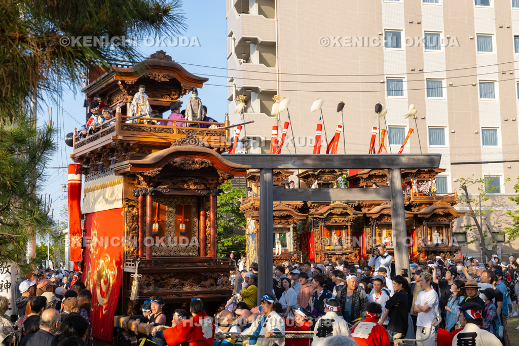 愛知県 亀崎潮干祭(初の日) 尾張三社曳き込み(宮本車)