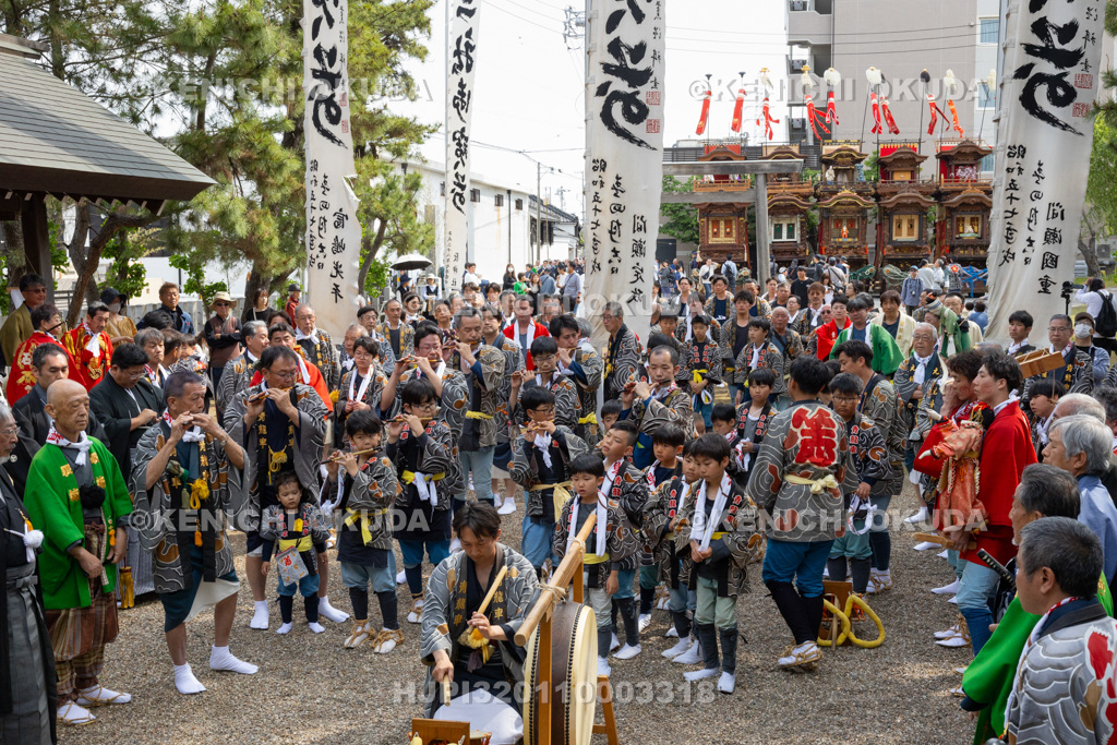 愛知県 亀崎潮干祭(後の日) 神楽囃子奉納(石橋組)