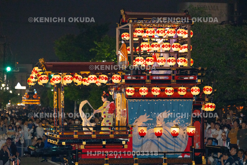 岐阜県 大垣祭(試楽) 夜宮 子供舞踊(松竹やま)