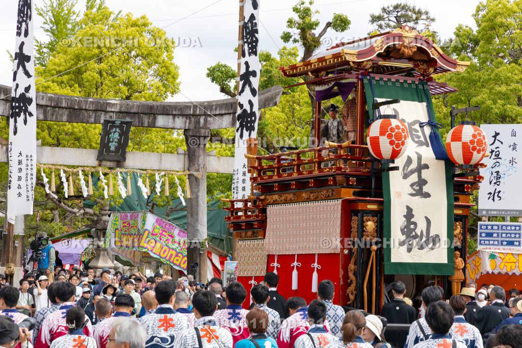岐阜県　大垣祭（本楽）　八幡神社前奉芸（相生やま）