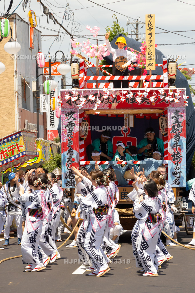 秋田県 土崎神明社祭 曳山行事(宵宮) 演芸披露