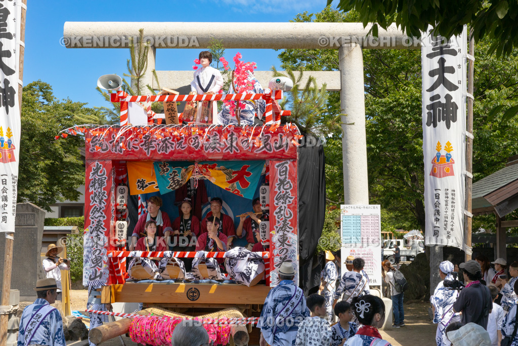 秋田県 土崎神明社祭 曳山行事(宵宮) 郷社参り