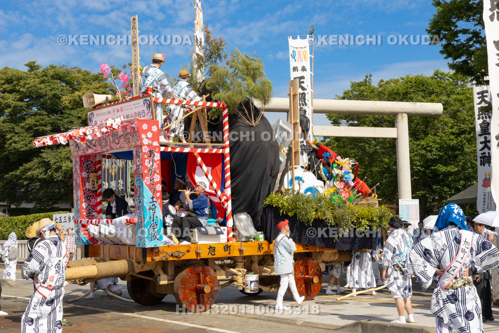 秋田県 土崎神明社祭 曳山行事(宵宮) 郷社参り
