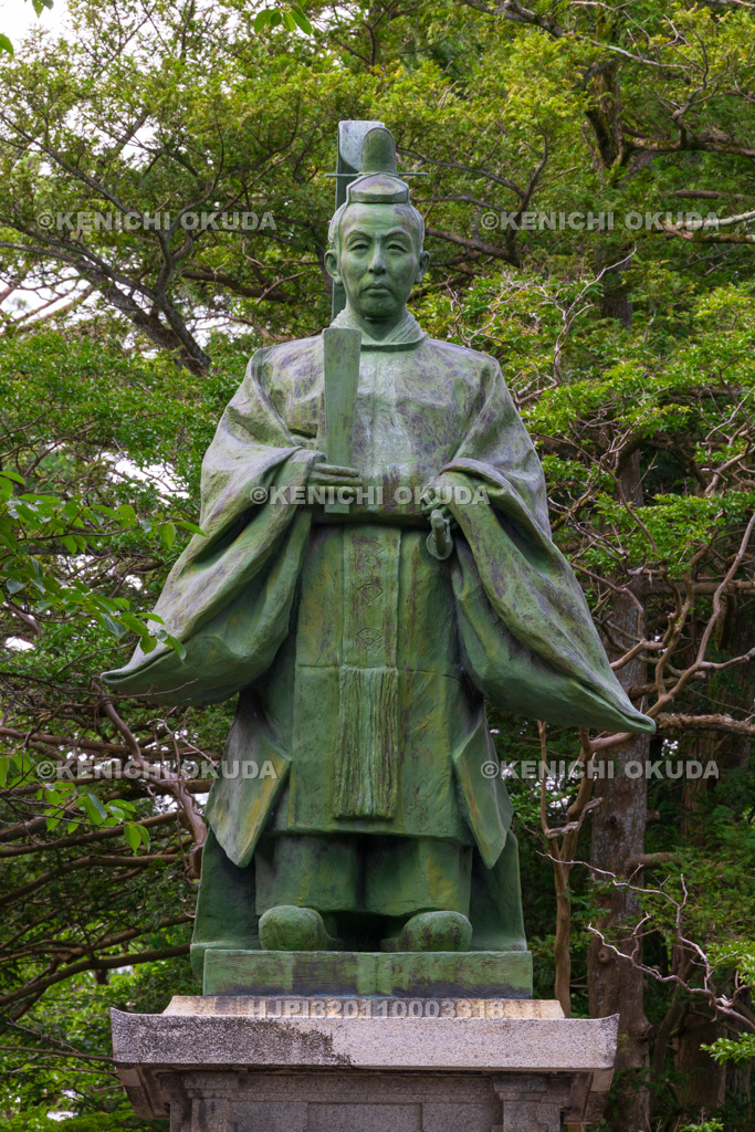 秋田県　千秋公園（久保田城跡）　佐竹義堯公銅像