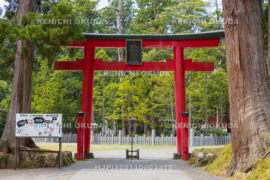 山形県　出羽三山神社（羽黒山）　山頂の鳥居