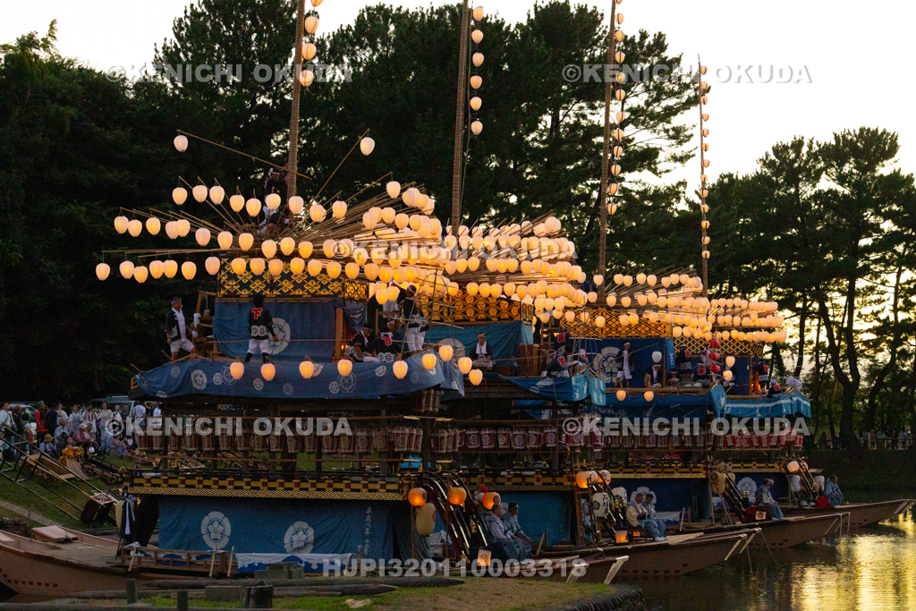 愛知県　尾張津島天王祭（宵祭）　如意点火（提灯点火）